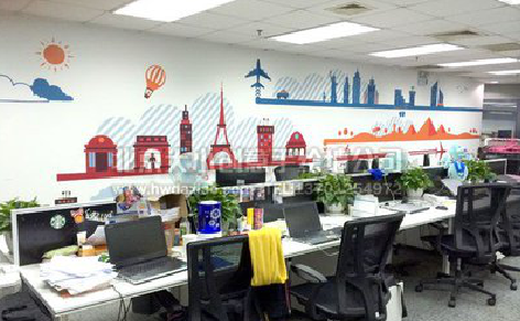 开封教你设计办公室墙绘的方法。