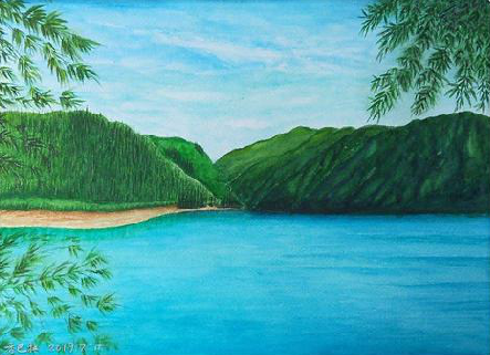 开封在墙绘中，如何绘画绿水青山？