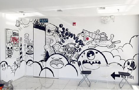 开封手绘墙并非传统涂鸦。